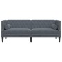 Sofá Chesterfield 3 plazas con cojines terciopelo gris oscuro de , Sofás - Ref: Foro24-372694, Precio: 301,53 €, Descuento: %