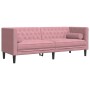 Dreisitzer Chesterfield-Sofa mit rosa Samtkissen. von , Sofas - Ref: Foro24-372696, Preis: 300,48 €, Rabatt: %