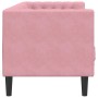 Dreisitzer Chesterfield-Sofa mit rosa Samtkissen. von , Sofas - Ref: Foro24-372696, Preis: 300,48 €, Rabatt: %