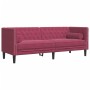 Chesterfield-Sofas mit 2-teiligen Kissen aus bordeauxrotem Samt. von , Sofas - Ref: Foro24-3209295, Preis: 572,69 €, Rabatt: %