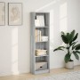 Engineered wood bookshelf in Sonoma gray, 40x24x143 cm. by , Bookcases and shelves - Ref: Foro24-857788, Price: 50,37 €, Disc...