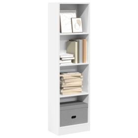 Estantería de madera de ingeniería blanca 40x24x143 cm de , Librerías y estanterías - Ref: Foro24-857783, Precio: 50,99 €, De...