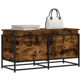 Storage box with smoked oak wood lid 100x40x51.5 cm by , Storage baskets - Ref: Foro24-848806, Price: 92,63 €, Discount: %