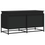 Caja almacenaje con tapa madera ingeniería negro 100x40x51,5 cm de , Cestas para almacenaje - Ref: Foro24-848804, Precio: 95,...