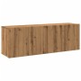 Wall-mounted TV units, 2 units, handmade oak, 60x30x41 cm by , Closets and storage - Ref: Foro24-857665, Price: 70,06 €, Disc...