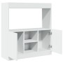 Weißer Schrank aus Holzwerkstoff 92x33x100 cm von , Bücherregale und Regale - Ref: Foro24-855124, Preis: 85,39 €, Rabatt: %