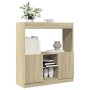 Ingenieurholz-Sideboard Eiche Sonoma 92x33x100 cm von , Bücherregale und Regale - Ref: Foro24-855126, Preis: 83,99 €, Rabatt: %