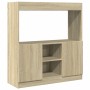 Ingenieurholz-Sideboard Eiche Sonoma 92x33x100 cm von , Bücherregale und Regale - Ref: Foro24-855126, Preis: 83,99 €, Rabatt: %