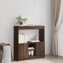 Engineered wood brown oak sideboard 92x33x100 cm by , Bookcases and shelves - Ref: Foro24-855130, Price: 85,39 €, Discount: %