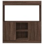 Aparador de madera de ingeniería marrón roble 92x33x100 cm de , Librerías y estanterías - Ref: Foro24-855130, Precio: 85,39 €...