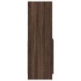 Aparador de madera de ingeniería marrón roble 92x33x100 cm de , Librerías y estanterías - Ref: Foro24-855130, Precio: 85,39 €...