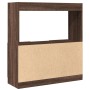 Engineered wood brown oak sideboard 92x33x100 cm by , Bookcases and shelves - Ref: Foro24-855130, Price: 85,39 €, Discount: %