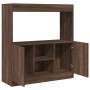 Engineered wood brown oak sideboard 92x33x100 cm by , Bookcases and shelves - Ref: Foro24-855130, Price: 85,39 €, Discount: %