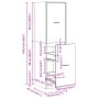 Medizinschrank aus Holz, grau Betonoptik, 40x41x144,5 cm. von , Schließfächer und Lagerschränke - Ref: Foro24-3309639, Preis:...