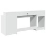 Desk with LED light, engineered wood, white, 200x55x91 cm by , Desks - Ref: Foro24-3309438, Price: 190,37 €, Discount: %