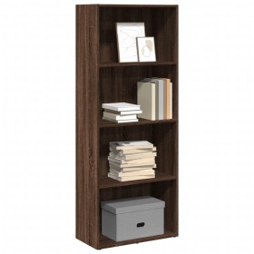 Engineered wood brown oak bookshelf 60x30x152 cm by , Bookcases and shelves - Ref: Foro24-857914, Price: 73,34 €, Discount: %