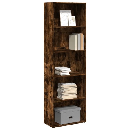 Engineered wood smoked oak bookshelf 60x30x189 cm by , Bookcases and shelves - Ref: Foro24-857921, Price: 82,99 €, Discount: %