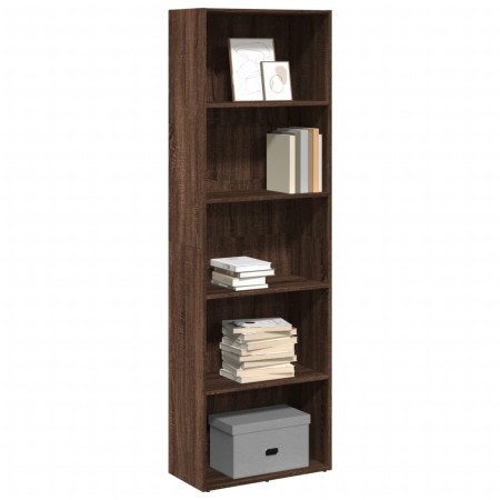 Engineered wood brown oak bookshelf 60x30x189 cm by , Bookcases and shelves - Ref: Foro24-857923, Price: 84,91 €, Discount: %