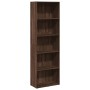 Estantería de madera de ingeniería marrón roble 60x30x189 cm de , Librerías y estanterías - Ref: Foro24-857923, Precio: 84,91...