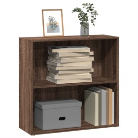 Engineered wood brown oak bookshelf 80x30x77 cm by , Bookcases and shelves - Ref: Foro24-857928, Price: 50,14 €, Discount: %