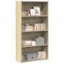 Estantería de madera de ingeniería roble Sonoma 80x30x152 cm de , Librerías y estanterías - Ref: Foro24-857942, Precio: 76,76...