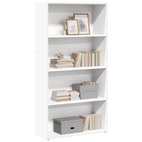 Estantería de madera de ingeniería blanca 80x30x152 cm de , Librerías y estanterías - Ref: Foro24-857940, Precio: 79,03 €, De...