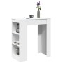 Mesa alta con estantes madera ingeniería blanca 95x47x103,5 cm de , Mesas de cocina y de comedor - Ref: Foro24-854382, Precio...