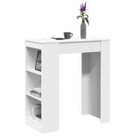 Tall table with white engineered wood shelves 95x47x103.5 cm by , Kitchen and dining tables - Ref: Foro24-854382, Price: 89,5...