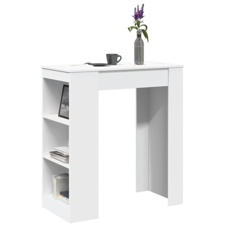 Tall table with white engineered wood shelves 95x47x103.5 cm by , Kitchen and dining tables - Ref: Foro24-854382, Price: 85,9...