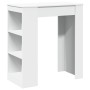 Mesa alta con estantes madera ingeniería blanca 95x47x103,5 cm de , Mesas de cocina y de comedor - Ref: Foro24-854382, Precio...