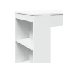 Mesa alta con estantes madera ingeniería blanca 95x47x103,5 cm de , Mesas de cocina y de comedor - Ref: Foro24-854382, Precio...