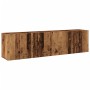 Wall-mounted TV furniture, set of 2, aged wood, 80x30x41 cm by , Closets and storage - Ref: Foro24-857667, Price: 83,91 €, Di...