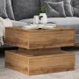 Artisan oak coffee table with LED lights 50x50x40 cm by , Coffee table - Ref: Foro24-857717, Price: 66,57 €, Discount: %