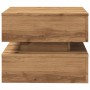 Artisan oak coffee table with LED lights 50x50x40 cm by , Coffee table - Ref: Foro24-857717, Price: 66,57 €, Discount: %