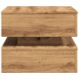 Artisan oak coffee table with LED lights 50x50x40 cm by , Coffee table - Ref: Foro24-857717, Price: 66,57 €, Discount: %