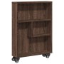 Carrito de almacenaje estrecho madera marrón roble 48x13x68 cm de , Librerías y estanterías - Ref: Foro24-855229, Precio: 49,...