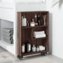 Narrow storage cart in brown oak wood 48x13x68 cm by , Bookcases and shelves - Ref: Foro24-855229, Price: 49,36 €, Discount: %