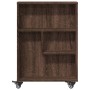 Narrow storage cart in brown oak wood 48x13x68 cm by , Bookcases and shelves - Ref: Foro24-855229, Price: 49,36 €, Discount: %