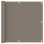 Toldo para balcón de tela oxford gris taupe 90x500 cm de vidaXL, Sombrillas - Ref: Foro24-134990, Precio: 25,47 €, Descuento: %