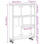 Narrow storage cart in brown oak wood 48x13x68 cm by , Bookcases and shelves - Ref: Foro24-855229, Price: 49,36 €, Discount: %