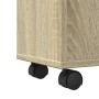 Narrow bathroom cabinet with wheels in Sonoma oak wood. by , Lockers and storage cabinets - Ref: Foro24-855234, Price: 54,62 ...