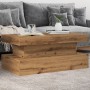 Artisan oak coffee table with LED lights 90x50x40 cm by , Coffee table - Ref: Foro24-857715, Price: 96,91 €, Discount: %