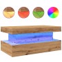 Artisan oak coffee table with LED lights 90x50x40 cm by , Coffee table - Ref: Foro24-857715, Price: 96,91 €, Discount: %