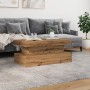 Artisan oak coffee table with LED lights 90x50x40 cm by , Coffee table - Ref: Foro24-857715, Price: 96,91 €, Discount: %