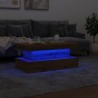 Artisan oak coffee table with LED lights 90x50x40 cm by , Coffee table - Ref: Foro24-857715, Price: 96,91 €, Discount: %