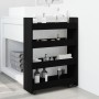 Narrow 4-level black engineered wood storage cart by , Kitchen and dining carts - Ref: Foro24-855260, Price: 59,39 €, Discoun...