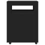 Narrow bathroom cabinet with wheels, engineered wood, black by , Lockers and storage cabinets - Ref: Foro24-855269, Price: 10...