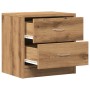 Engineered wood oak artisan bedside table 40x30x40 cm by , Nightstands - Ref: Foro24-855926, Price: 47,99 €, Discount: %