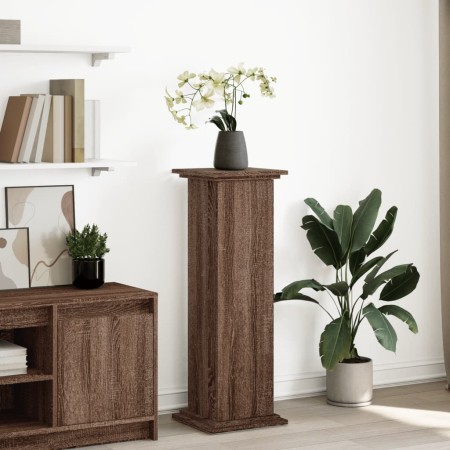 Brown oak pedestal display with storage 31x30x90 cm | Foro24|Onlineshop| Casa, Jardín y Más Foro24.es