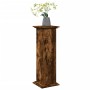 Pedestal expositor con almacenaje roble ahumado 31x30x90 cm de , Soportes para macetas - Ref: Foro24-854611, Precio: 66,27 €,...